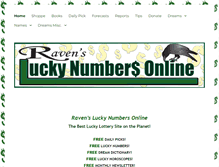 Tablet Screenshot of luckynumbersonline.com